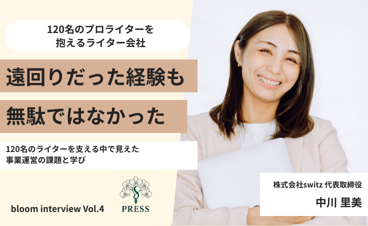 株式会社switz代表の中川里美さんのインタビュー写真